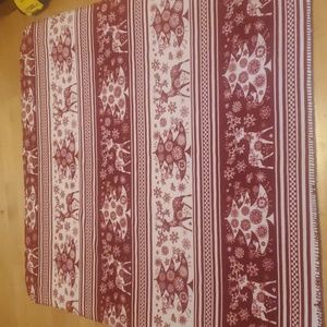 50in x 60in Sherpa Holiday Throw Blanket Red & White